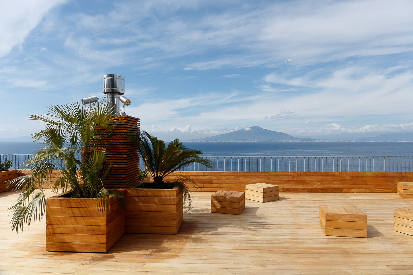 Villa Astor Sorrento Amalfi coast luxury home residence rental reception area events rooftop terrace mount Vesuvius sea stunning view 33