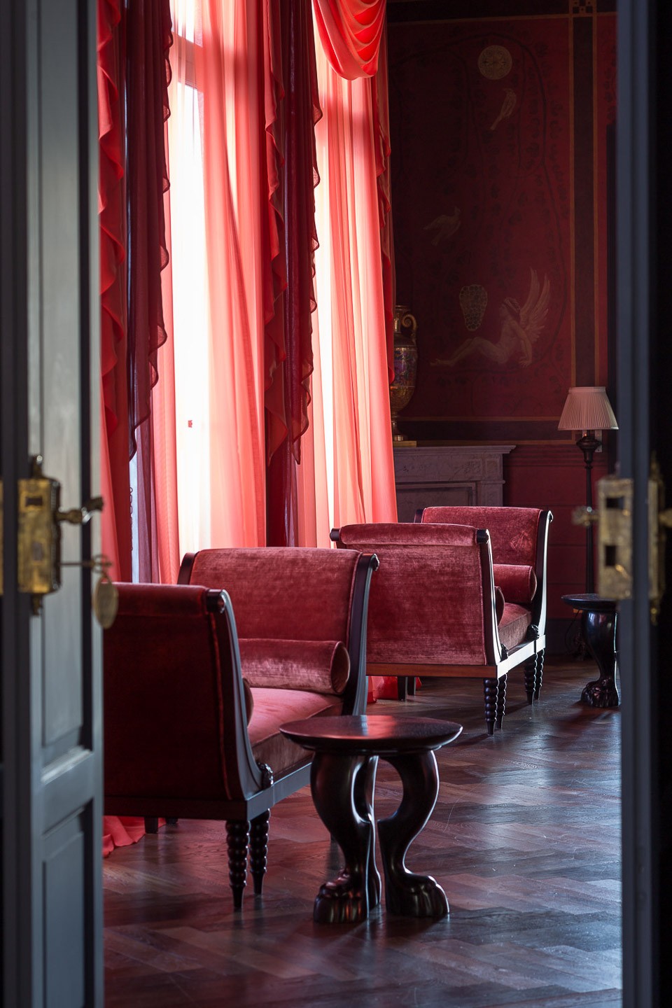 Villa Astor luxury home Amalfi coast Sorrento rental accommodation refined style elegant master bedroom linen The Heritage Collection