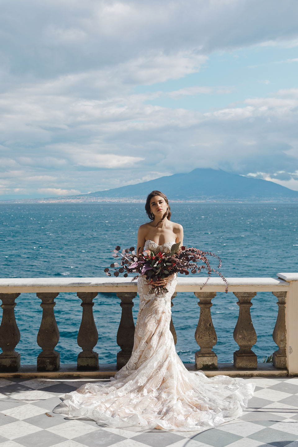 Villa Astor luxury property available exclusive rent rental evening light music best venue Italy The Heritage Collection bridal seaside view photo portrait