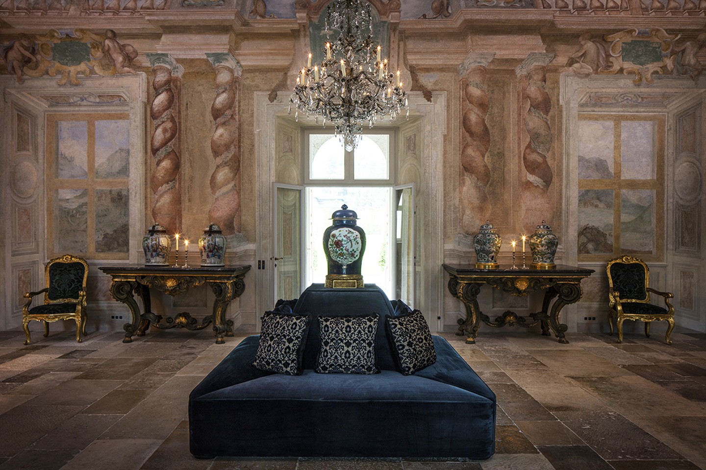Villa Balbiano luxury property Lake Como Milan Italy exclusive wedding event venue grand floor salon ceremony best Durini classic interiors 1