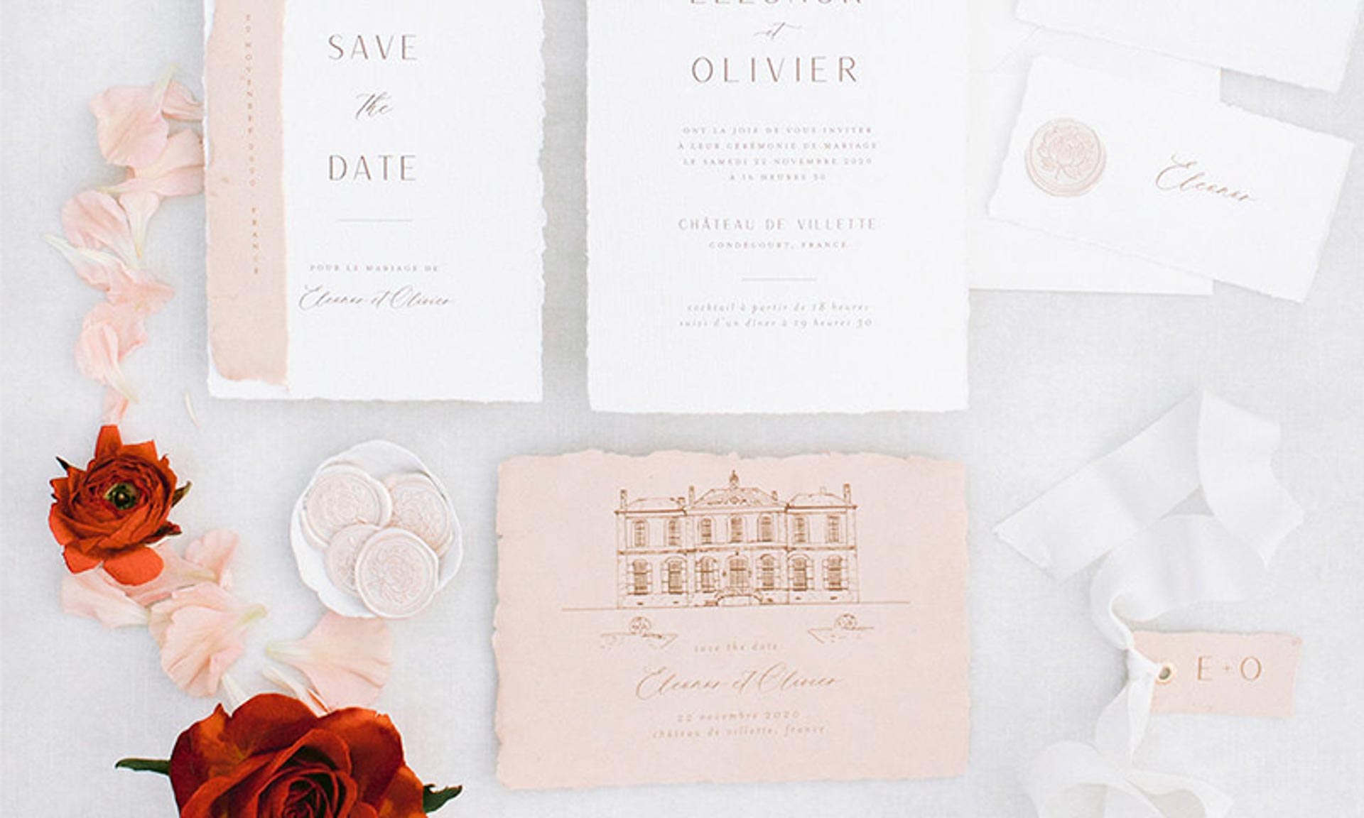 Bonjour Paper wedding stationery The Heritage Collection